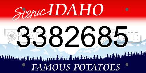 3382685 Idaho License Plate