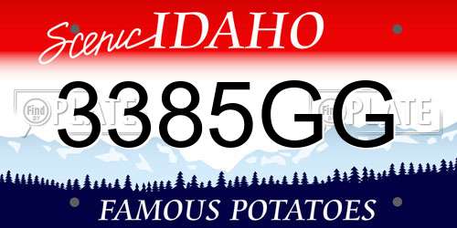 3385GG Idaho License Plate