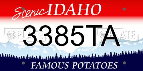 3385TA Idaho License Plate