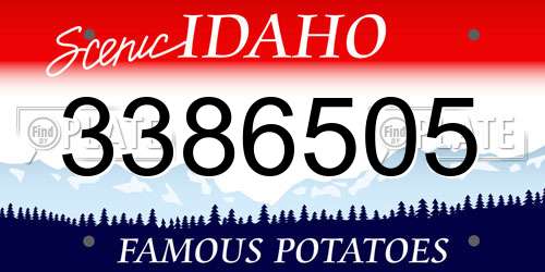 3386505 Idaho License Plate