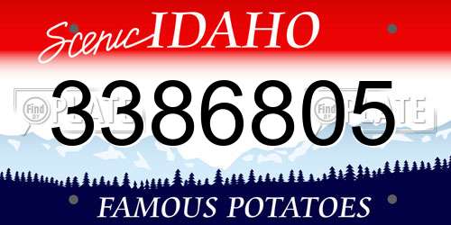 3386805 Idaho License Plate