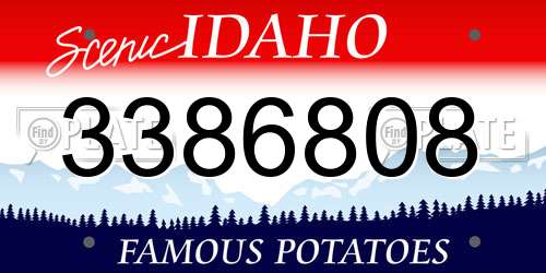 3386808 Idaho License Plate