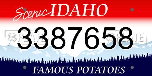 3387658 Idaho License Plate