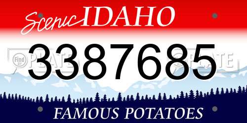 3387685 Idaho License Plate