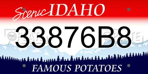 33876B8 Idaho License Plate