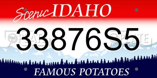 33876S5 Idaho License Plate