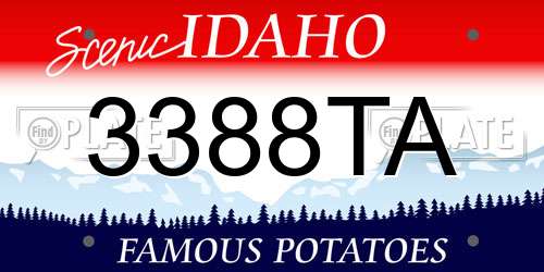 3388TA Idaho License Plate