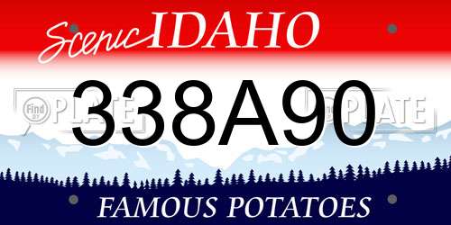 338A90 Idaho License Plate