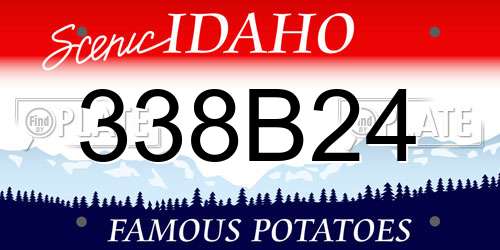 338B24 Idaho License Plate