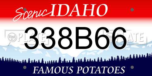 338B66 Idaho License Plate