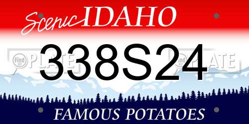 338S24 Idaho License Plate