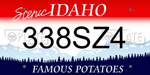 338SZ4 Idaho License Plate