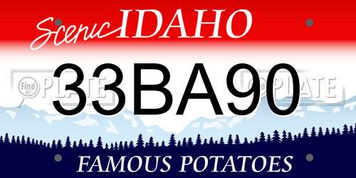 33BA90 Idaho License Plate