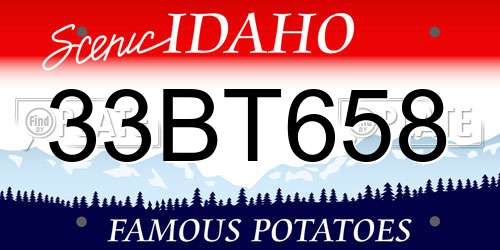 33BT658 Idaho License Plate