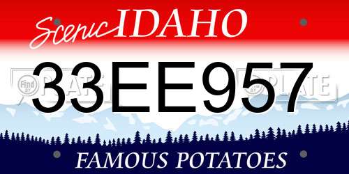 33EE957 Idaho License Plate