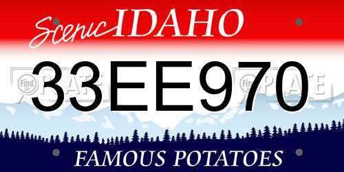 33EE970 Idaho License Plate