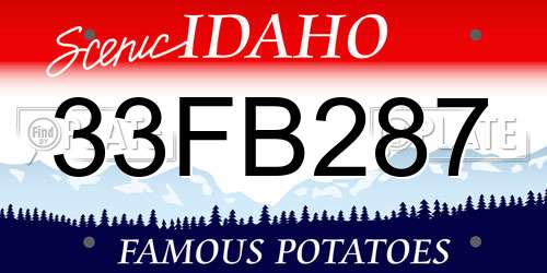 33FB287 Idaho License Plate