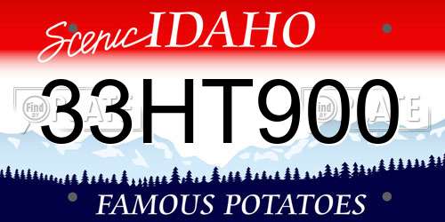 33HT900 Idaho License Plate