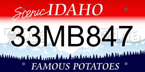 33MB847 Idaho License Plate