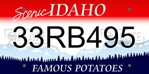 33RB495 Idaho License Plate