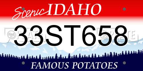 33ST658 Idaho License Plate