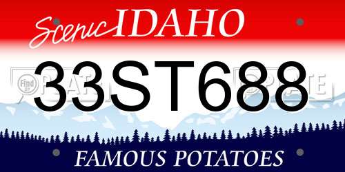 33ST688 Idaho License Plate