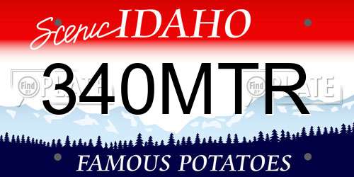 340MTR Idaho License Plate