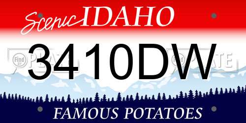 3410DW Idaho License Plate