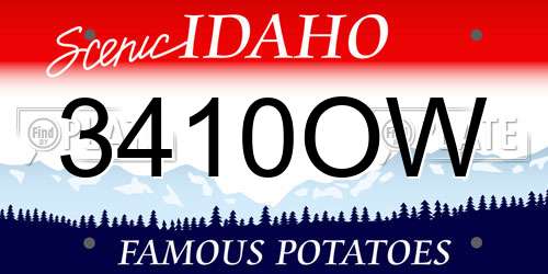 3410OW Idaho License Plate