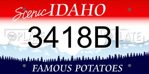 3418BI Idaho License Plate