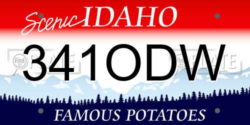 341ODW Idaho License Plate