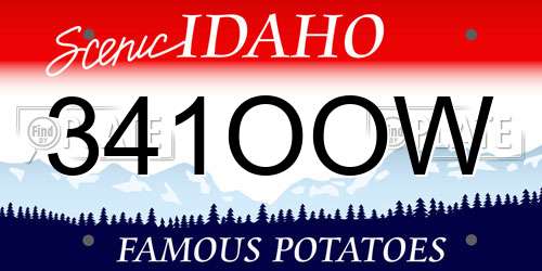 341OOW Idaho License Plate