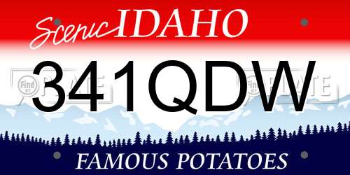 341QDW Idaho License Plate