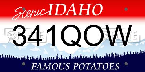 341QOW Idaho License Plate