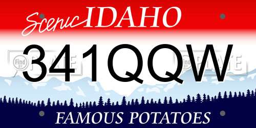341QQW Idaho License Plate