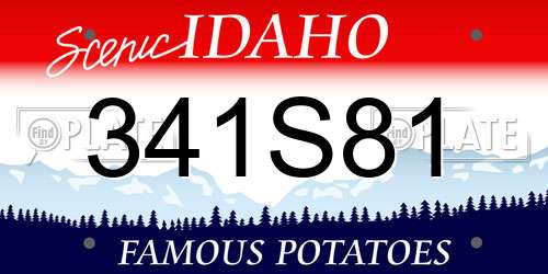 341S81 Idaho License Plate