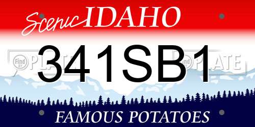 341SB1 Idaho License Plate