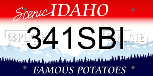 341SBI Idaho License Plate