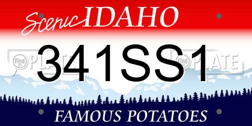 341SS1 Idaho License Plate