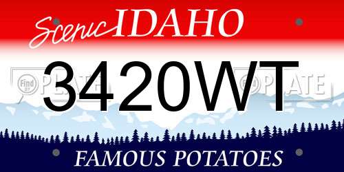 3420WT Idaho License Plate