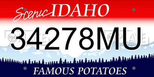 34278MU Idaho License Plate