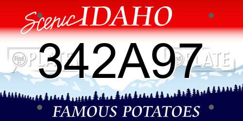 342A97 Idaho License Plate
