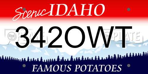 342OWT Idaho License Plate
