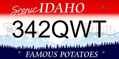 342QWT Idaho License Plate