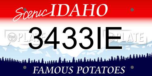 3433IE Idaho License Plate