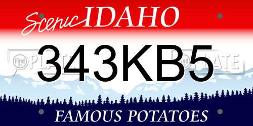 343KB5 Idaho License Plate