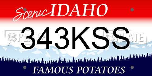 343KSS Idaho License Plate