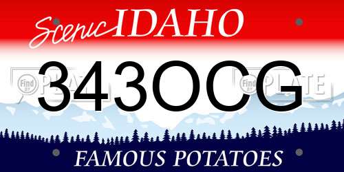 343OCG Idaho License Plate
