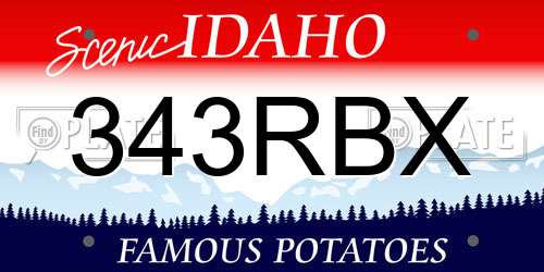 343RBX Idaho License Plate