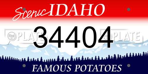 34404 Idaho License Plate